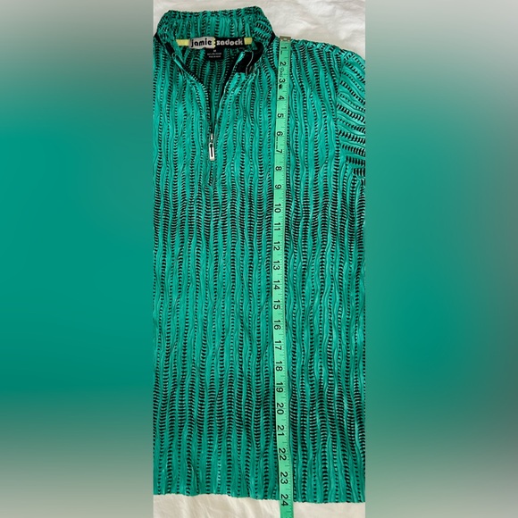 Jamie Sadock Green and Black Patterned Golf Shirt - Picture 7 of 8